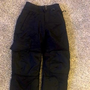Slalom adjustable waist snow pants.